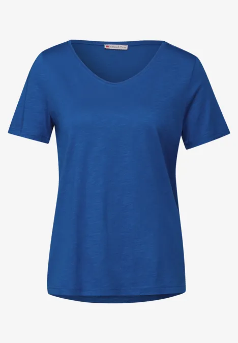 T-shirt met V-hals dodger blue