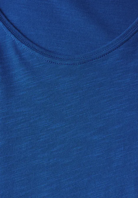 T-shirt met V-hals dodger blue
