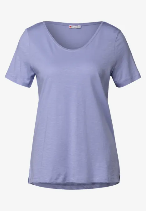 2er-Pack V-Neck T-Shirt deep blue/viola lilac