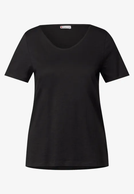 2er-Pack V-Neck T-Shirt black/glory red