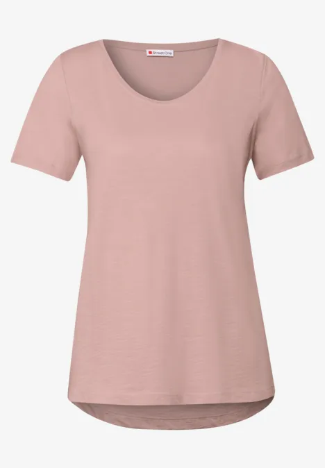 2er-Pack V-Neck T-Shirt faded rose/deep roast brown