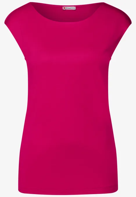 Shirt mit U-Boot-Ausschnitt juicy berry