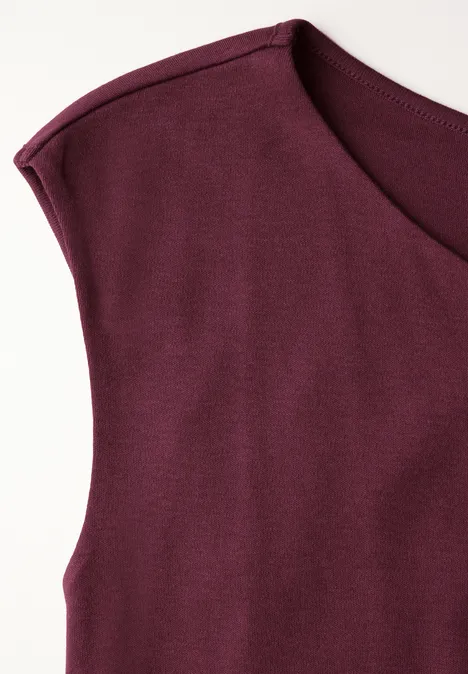 Shirt mit U-Boot-Ausschnitt dark cherry red