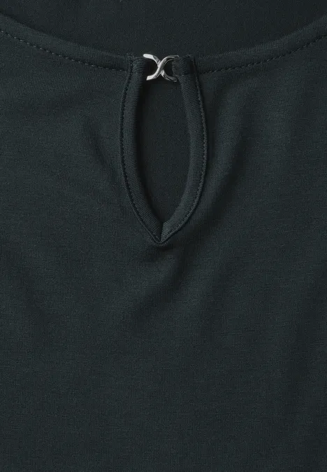 Jersey-Top mit Cut-Out pine grove green