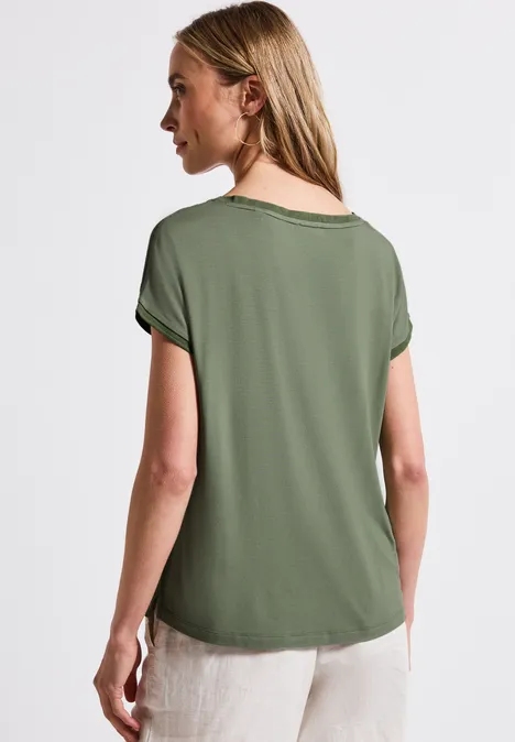 T-shirt à structure mixte dry salvia green