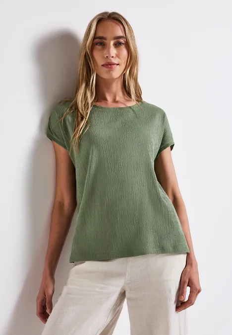 T-shirt à structure mixte dry salvia green