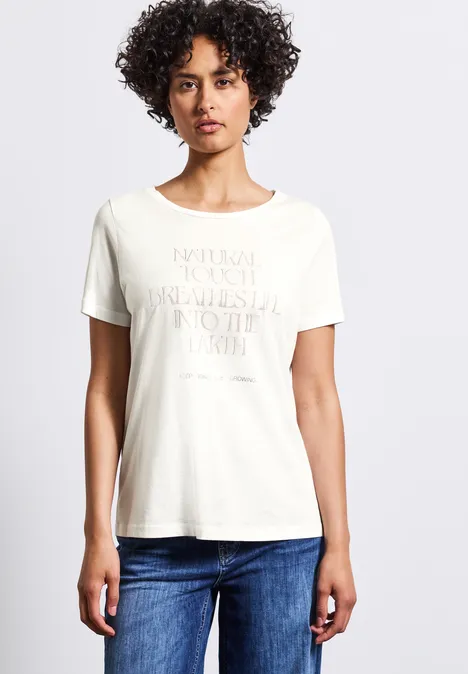Shirt mit Wording Artwork off white