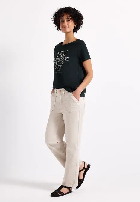 Shirt mit Wording Artwork pine grove green