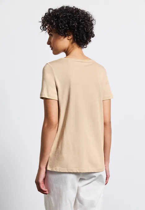 Shirt mit Wording Artwork coastal beige