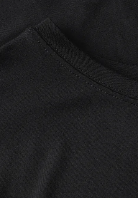 Shirt in Unifarbe Black