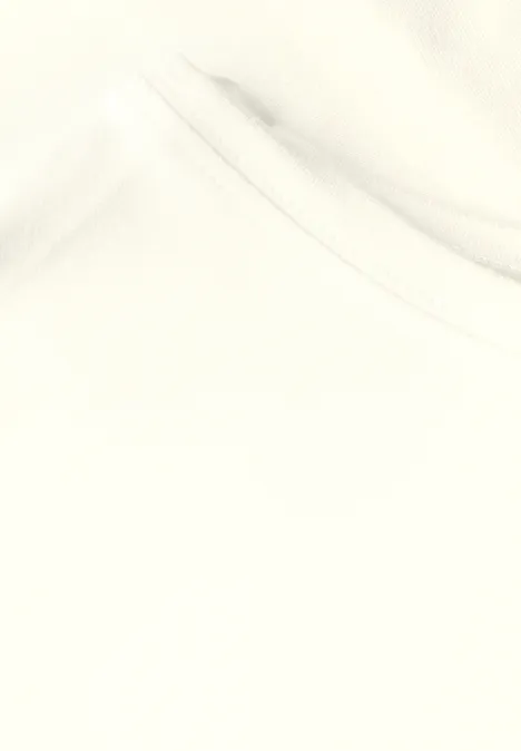 Shirt in Unifarbe off white