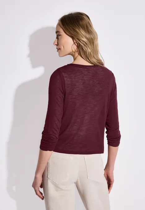 Offene Jacke dark cherry red