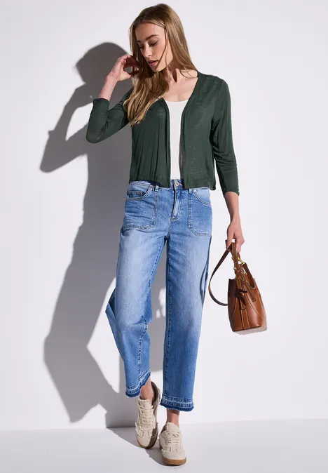 Offene Jacke mid green