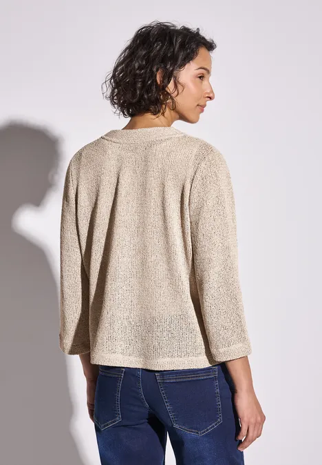 Offene Jacke moonstone sand