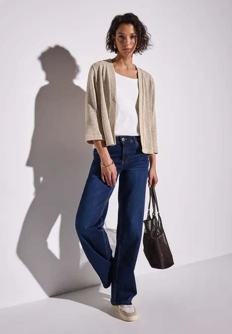 Offene Jacke moonstone sand
