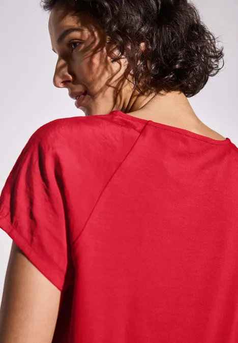 Shirt mit Tunnelzug glory red