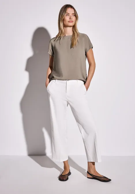 Shirt mit Tunnelzug vintage stone