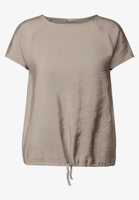 Shirt mit Tunnelzug vintage stone