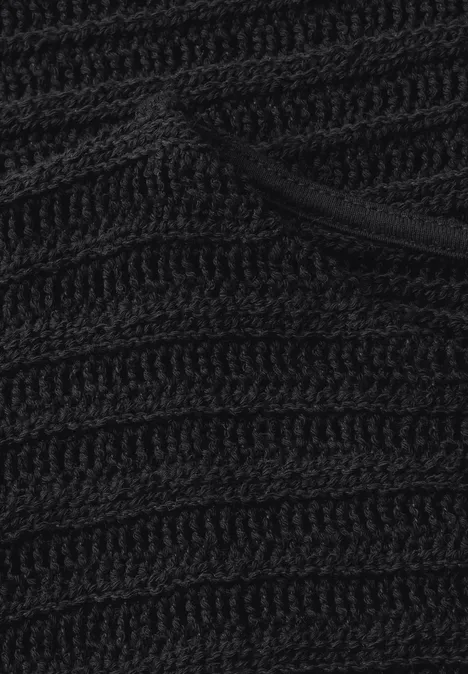 Strick-Look Shirt Black