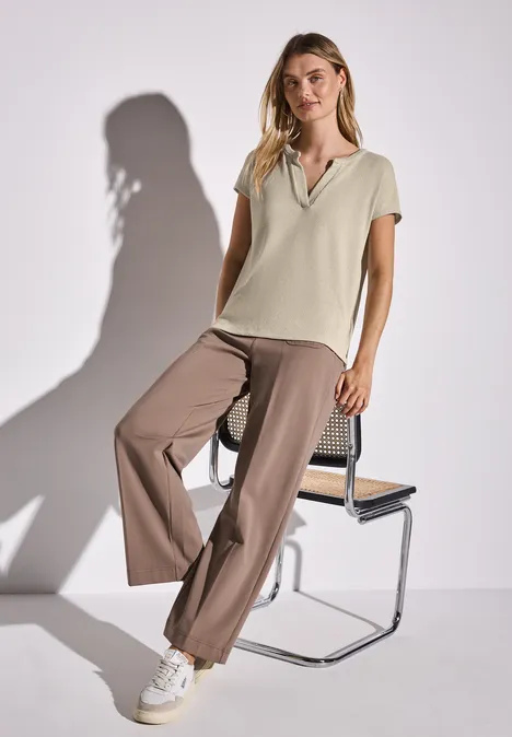 Strick-Look Shirt moonstone sand