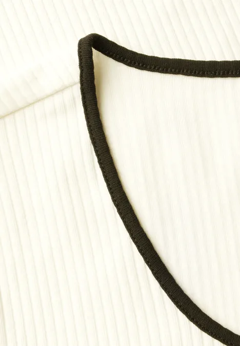 T-Shirt mit Dekortape off white