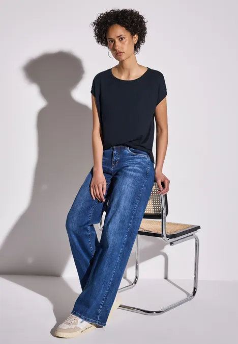Shirt mit Dekortape deep blue