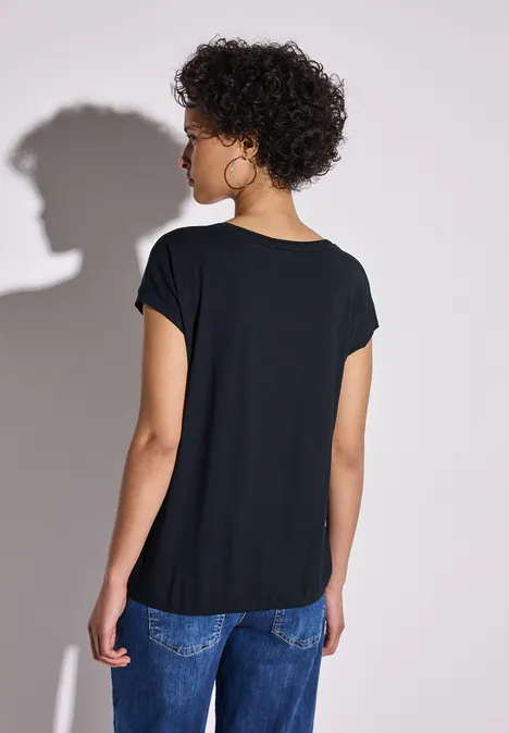 Shirt mit Dekortape deep blue