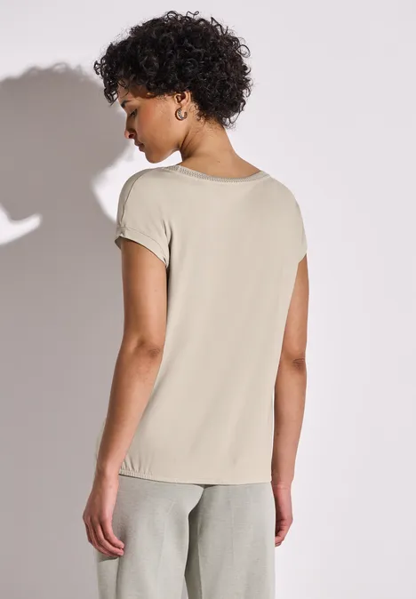 Shirt mit Dekortape moonstone sand