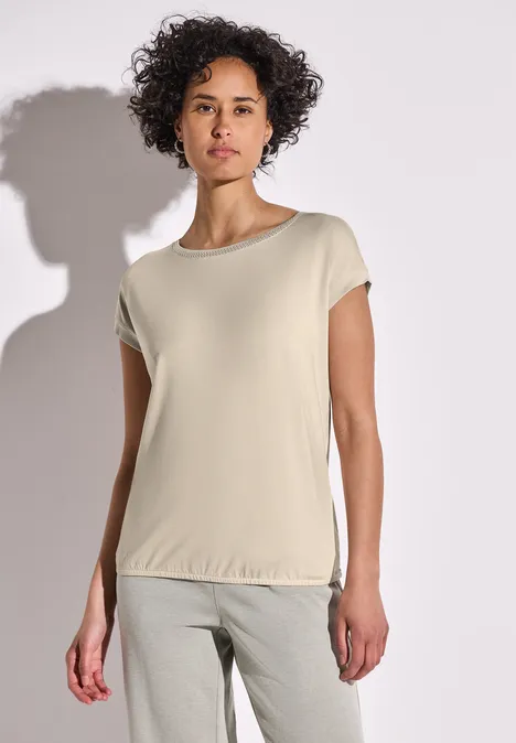 Shirt mit Dekortape moonstone sand