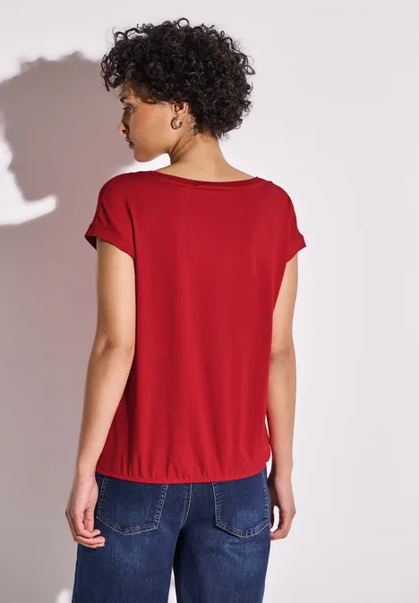 Shirt mit Dekortape glory red