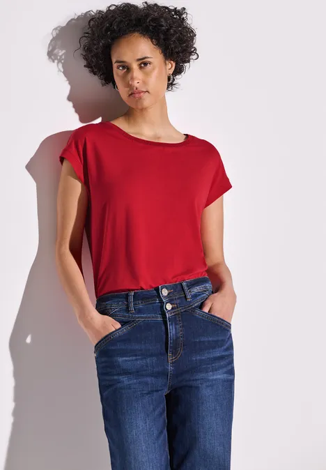 Shirt mit Dekortape glory red