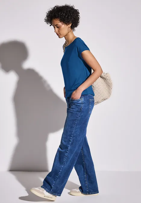 Shirt mit Dekortape dodger blue