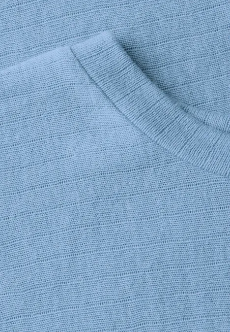 Shirt mit Streifenstruktur serenity blue