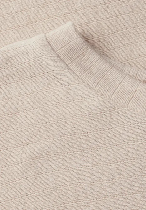 Shirt mit Streifenstruktur moonstone sand