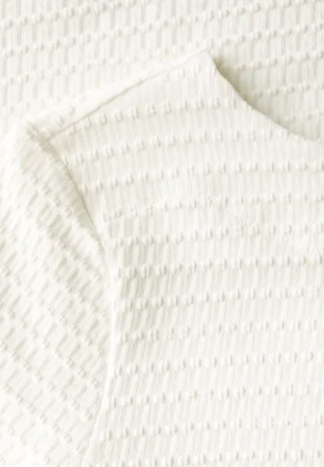 T-Shirt mit Struktur off white