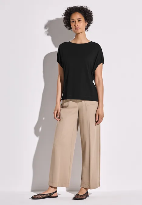 Shirt in Unifarbe Black