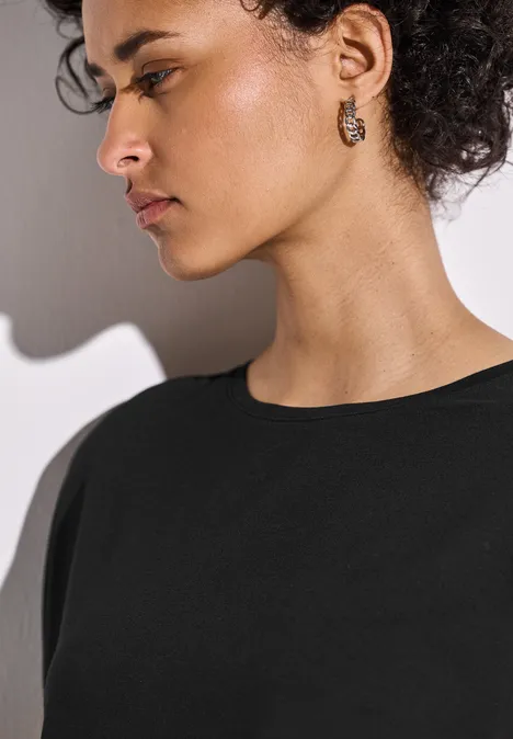 Shirt in Unifarbe Black