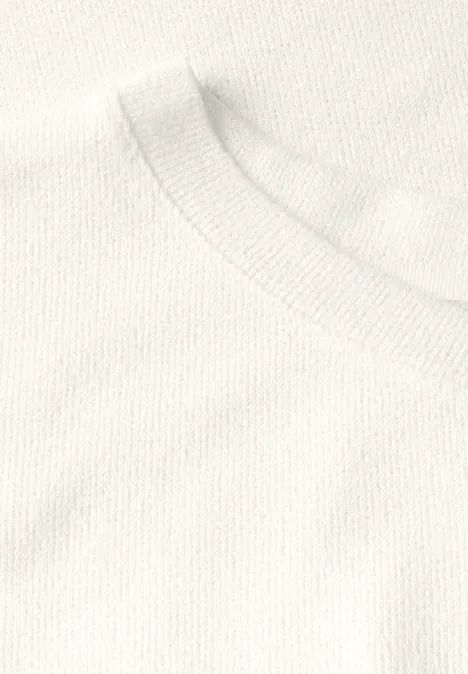 Strick-Look Shirt off white