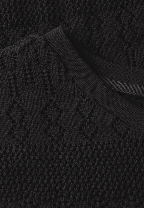 Ajour T-Shirt Black