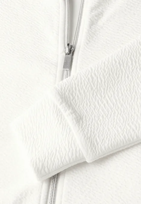 Leichte Strukturjacke off white