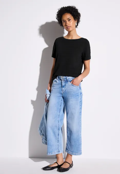 Strukturshirt Black