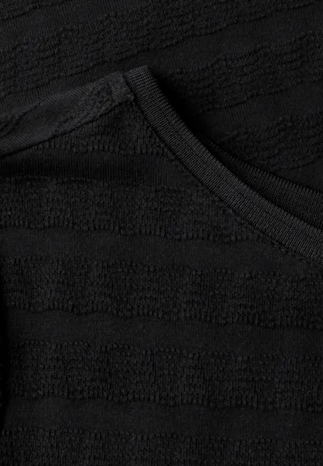 Strukturshirt Black
