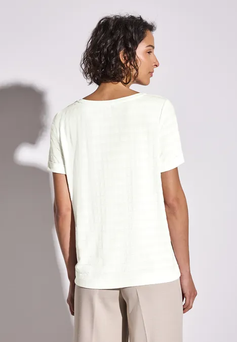 Strukturshirt off white