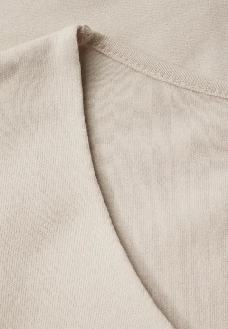 T-Shirt mit Herzausschnitt moonstone sand