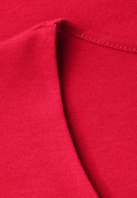 T-Shirt mit Herzausschnitt glory red