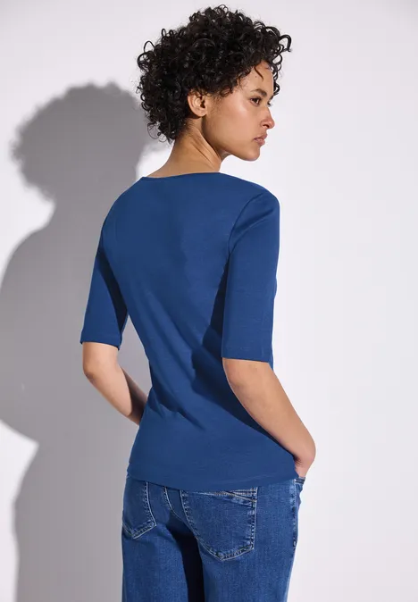T-shirt avec encolure en cœur dodger blue