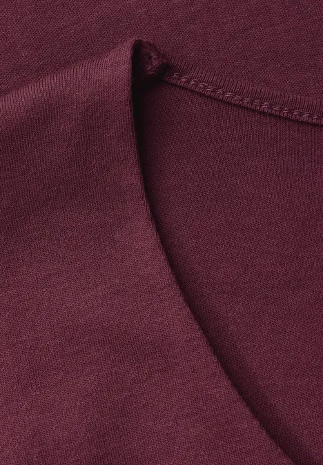 T-Shirt mit Herzausschnitt dark cherry red