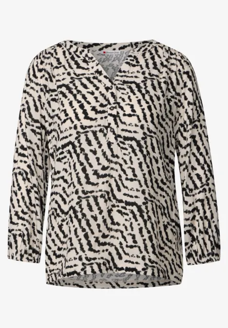 Shirt im Blusen-Look moonstone sand