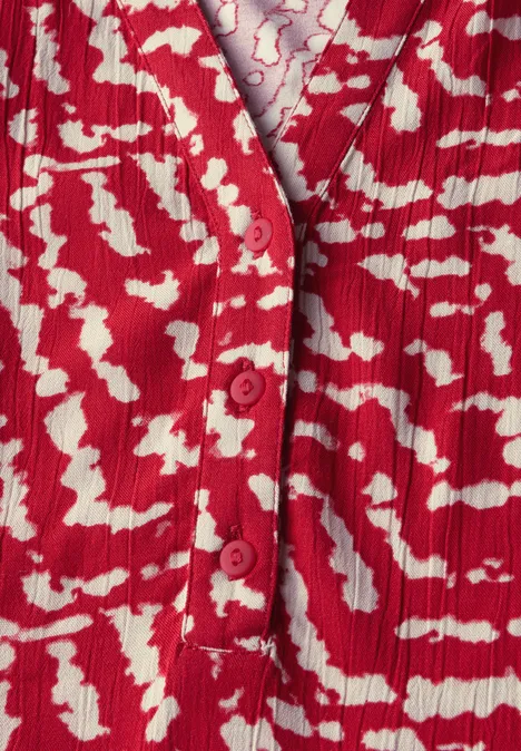 Shirt im Blusen-Look glory red