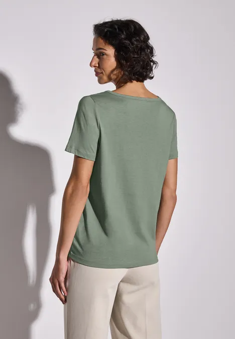 T-Shirt mit Wording dune green